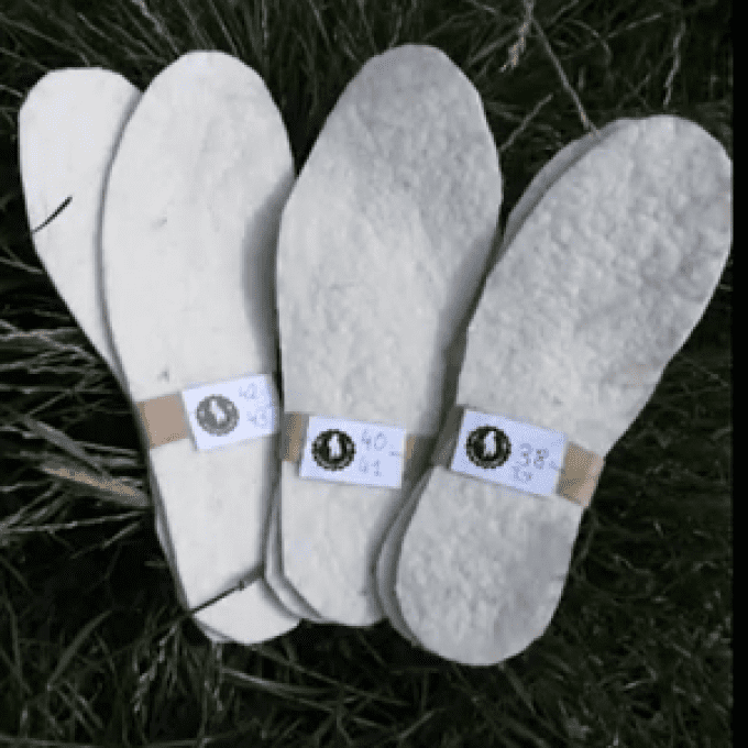 Semelles en laine feutrée