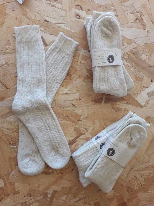 Chaussettes Laine et polyamide. Renforçées  au talon/pointe